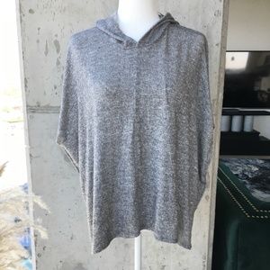 NWT Abercrombie and Fitch Kids Gray Metallic Short Sleeve Hoodie XL